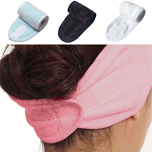 2Pcs Adjustable Soft Facial Head Band For Women